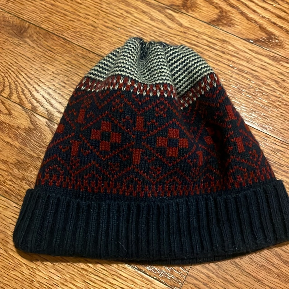 Red Camel Navy Blue Burgundy Knit Ski Cap Hat Beanie Cuffed Unisex Men’s Women’s